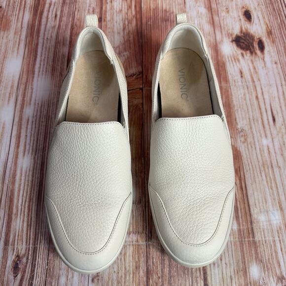 Vionic PENELOPE Womens Size 10 Tan Embossed Leather Leopard Casual Shoes Loafers - Picture 3 of 11